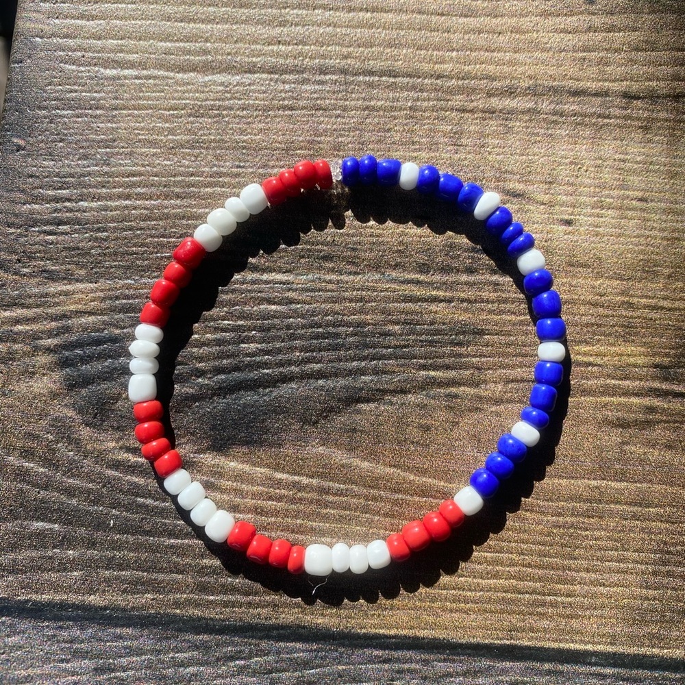 Hand-Made America themed necklace, bracelet, and keychain! 3 for $15!